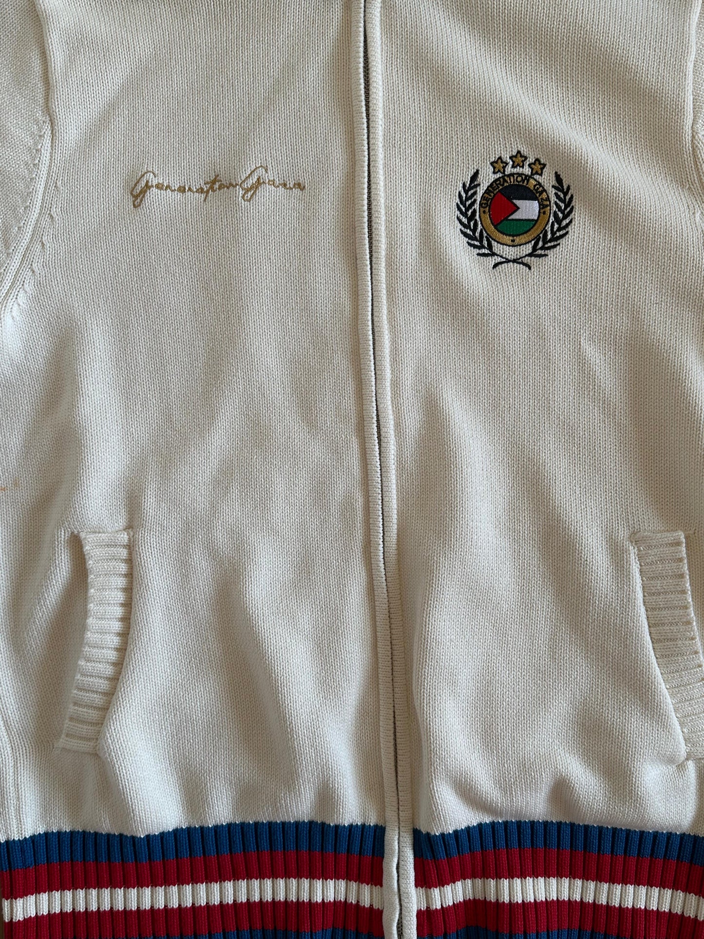 monaco knit velvet blue/royal red
