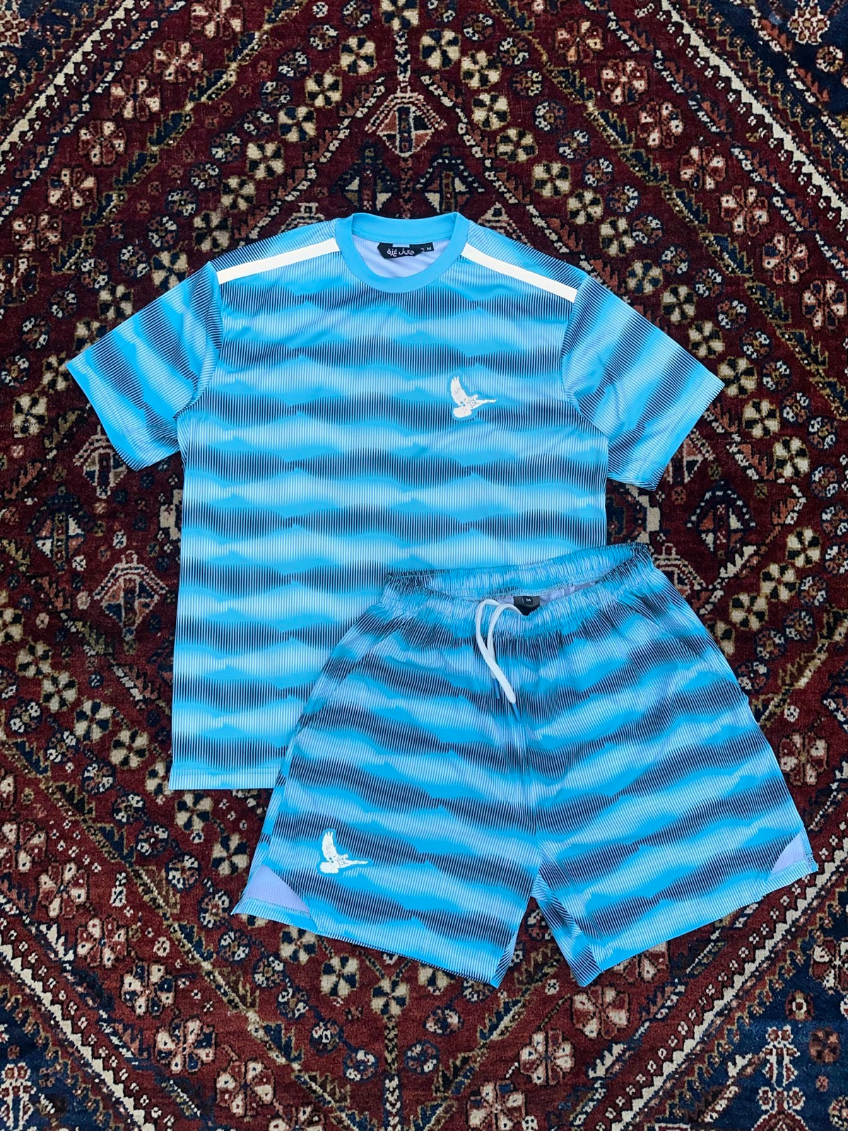 reflective blue static-set
