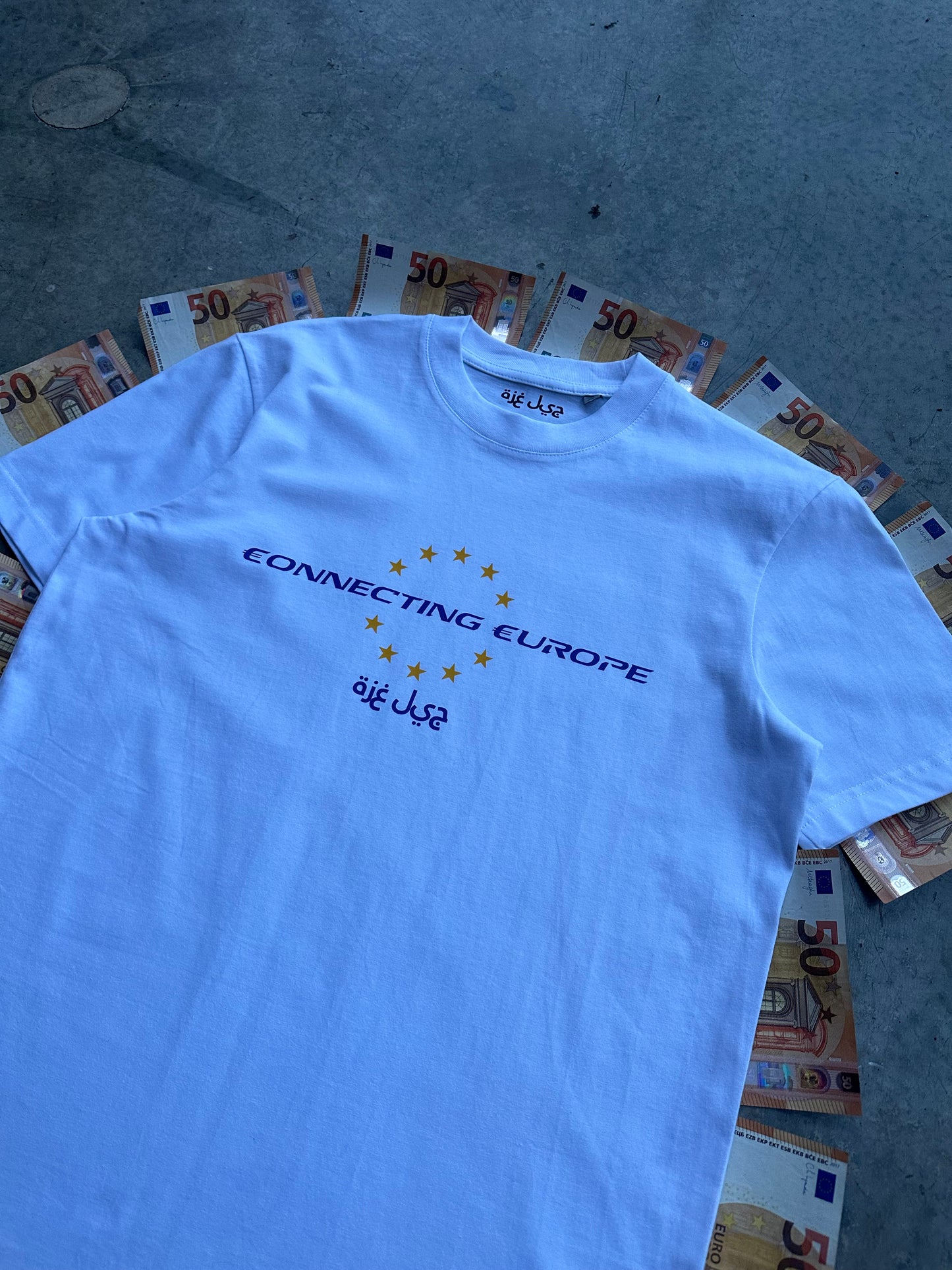 connecting europe t-shirt, white colorway