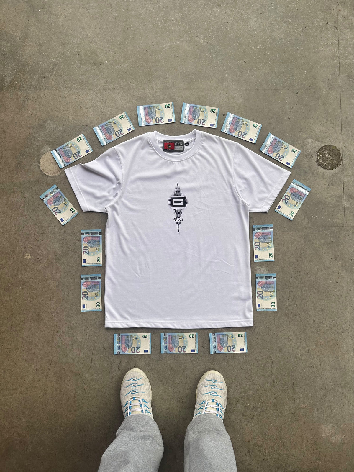 white pulse tee