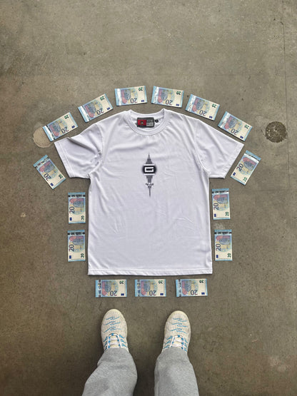 white pulse tee