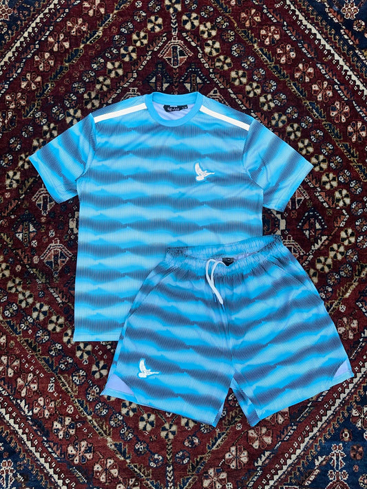 reflective blue static-set