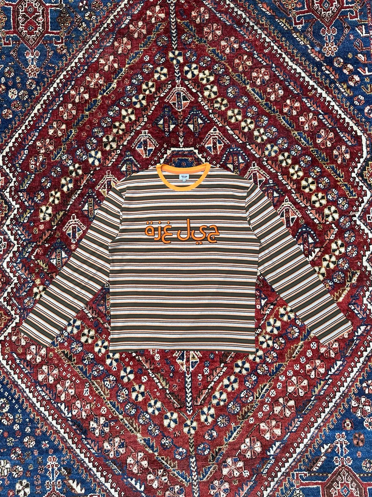 desert stripe ls tee