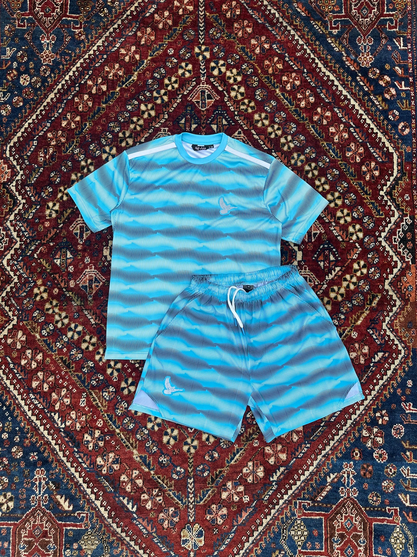 reflective blue static-set