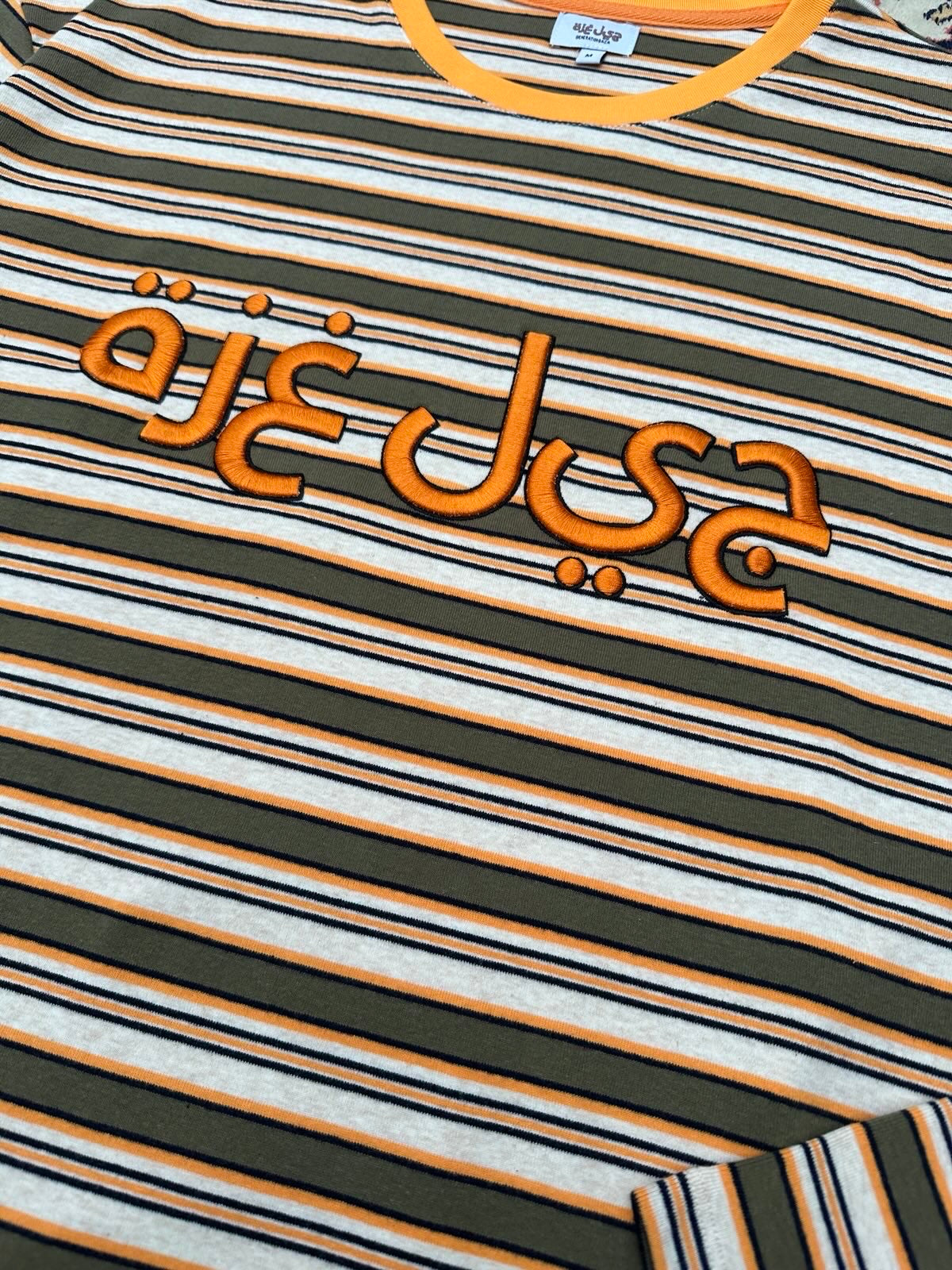 desert stripe ls tee