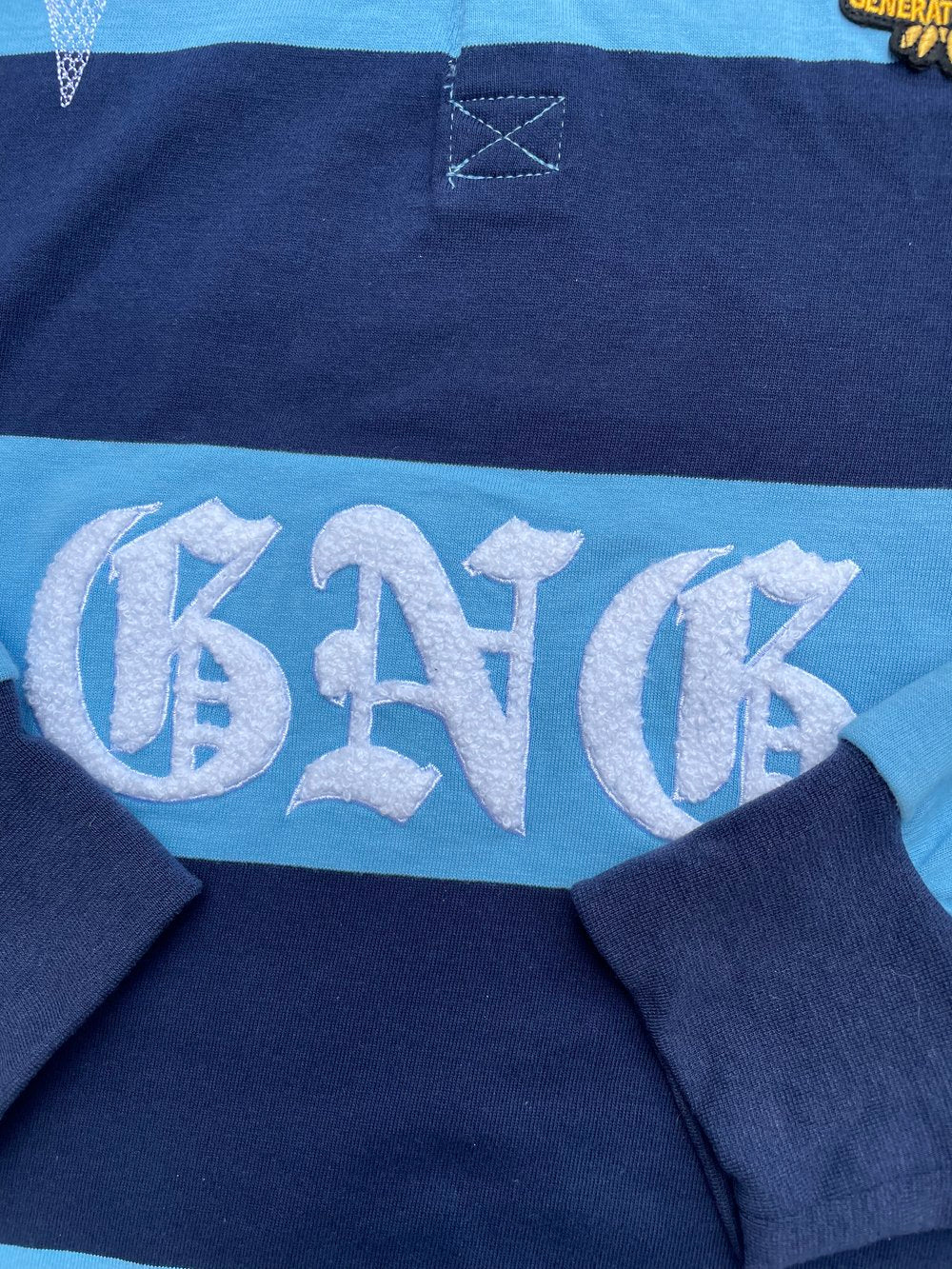 gng bby blu rugby polo