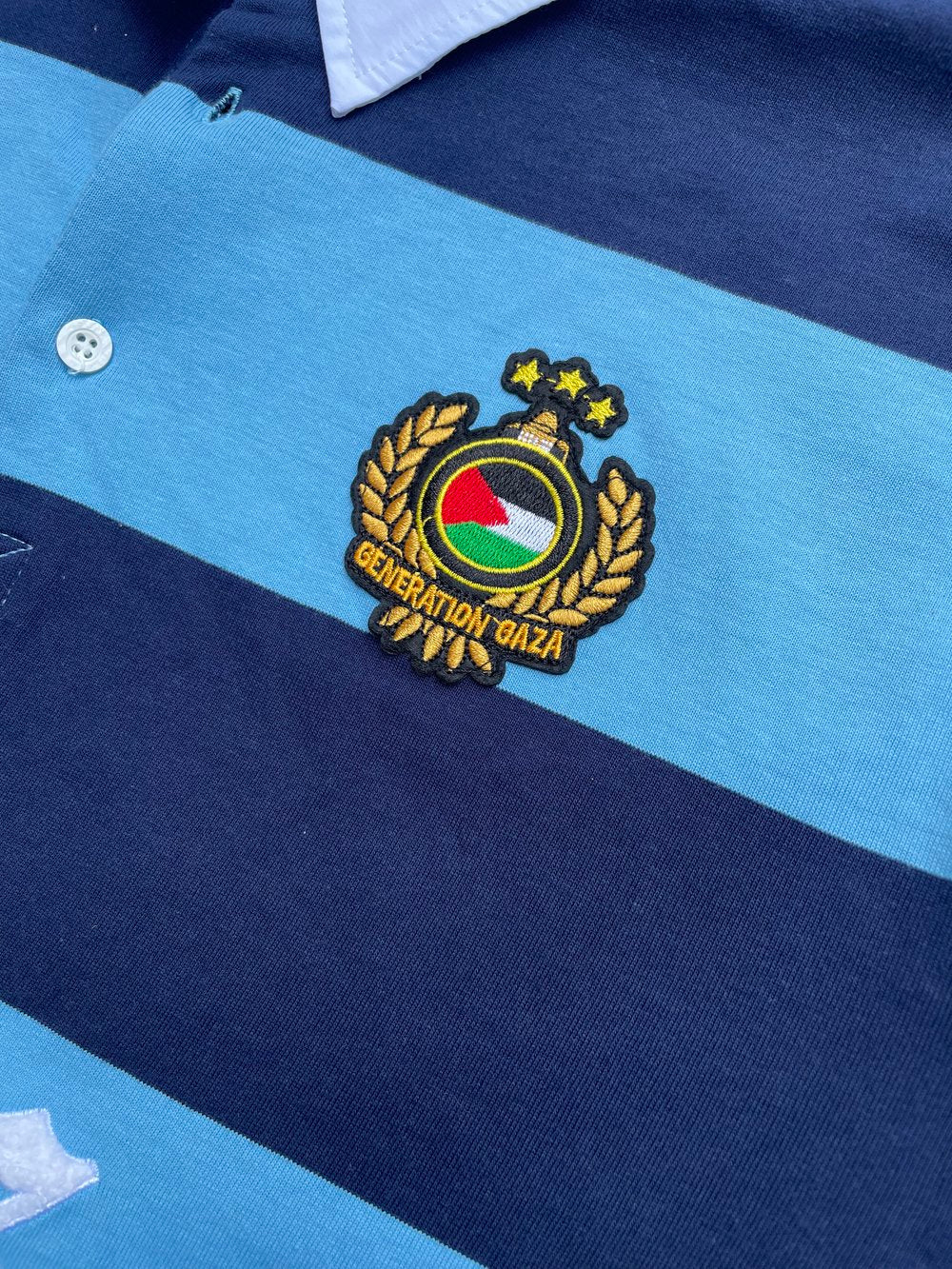 gng bby blu rugby polo