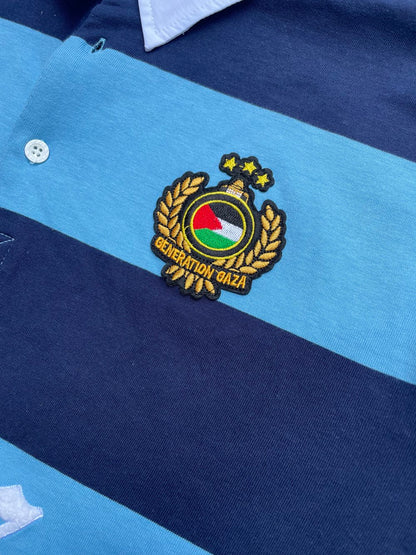 gng bby blu rugby polo