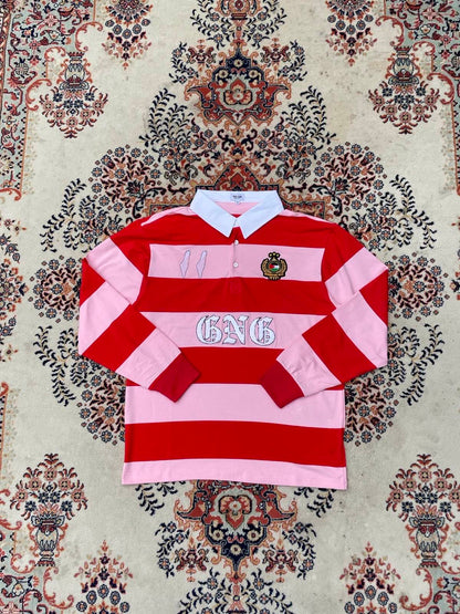 gng pink rugby polo