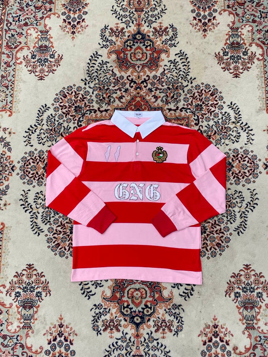 gng pink rugby polo